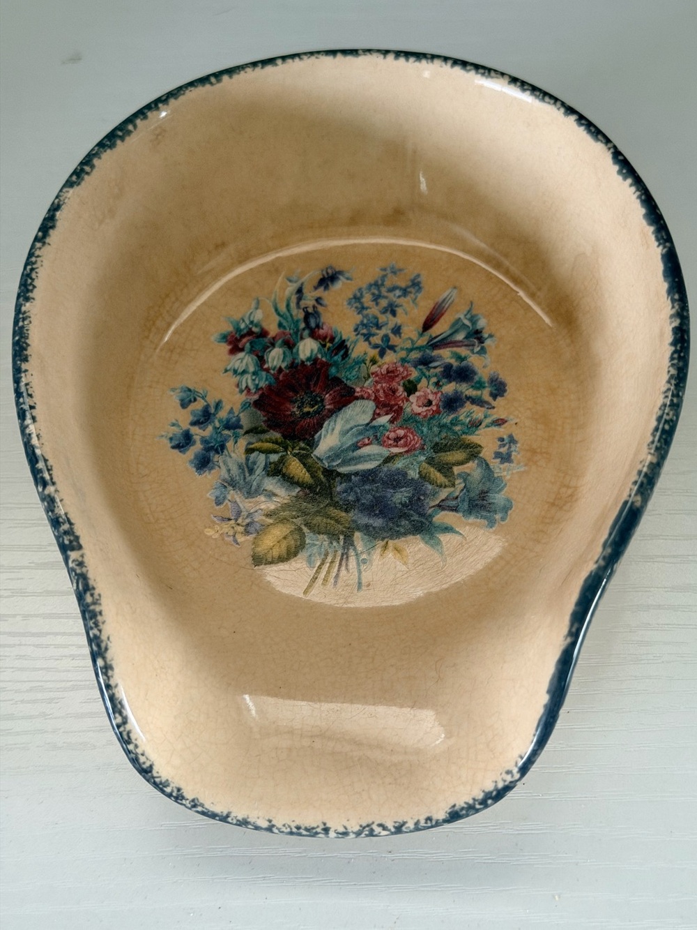 Home & Garden Party 2005 Serving Spoon Rest/Holder Floral Design Vintage Retro
